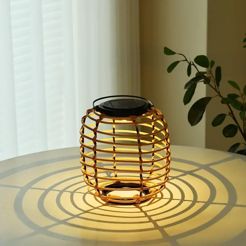 Sonnenenergie Landschaftslampe Imitation Rattan Laterne - Zaren