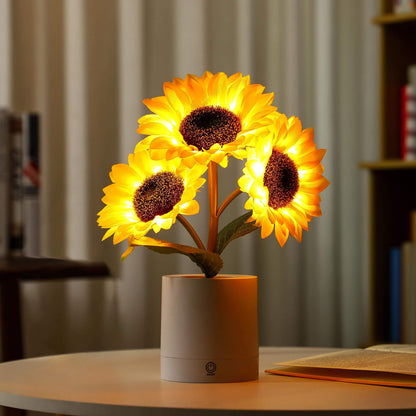 Sonnenblumenlampe LED Dimmbar 28cm für Wohnräume