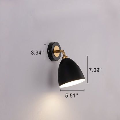 Nordic Einfach Eisen Traditionelle Form Schirm 1-Licht Wand Sconce Lampe