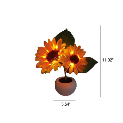 Moderne kreative Simulation Sonnenblume LED Nachttischlampe