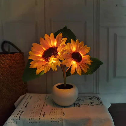 Moderne kreative Simulation Sonnenblume LED Nachttischlampe