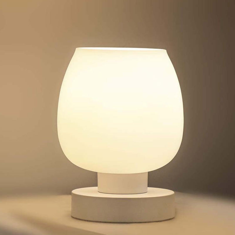 Moderne Minimalistische Flache Runde Glas Eisen 1-Lampe Tischleuchte Für Wohnzimmer