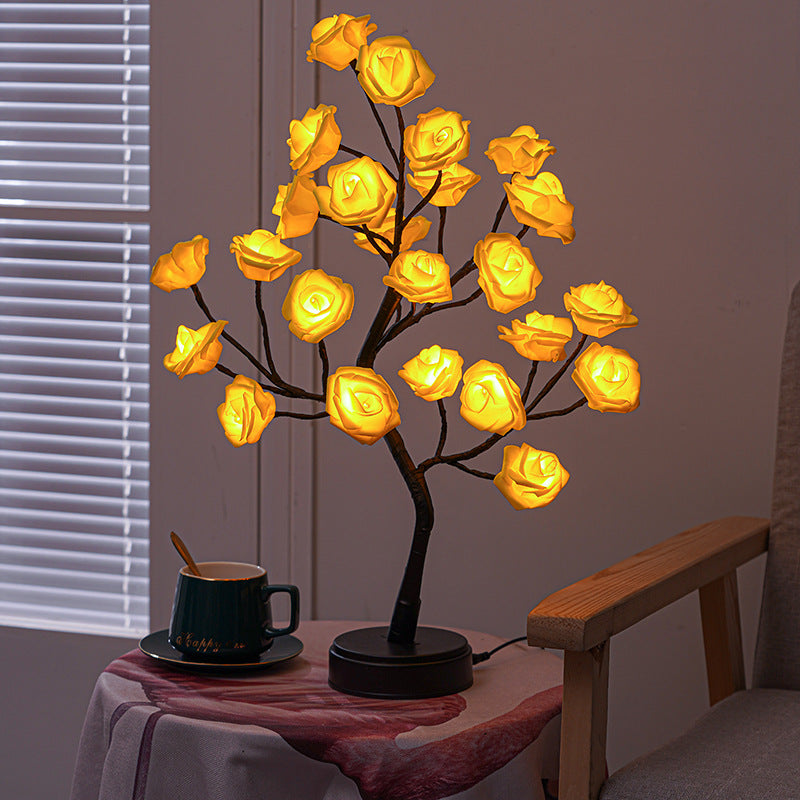 Simulation Tree LED Rose Tree Dekoration Tischlampe