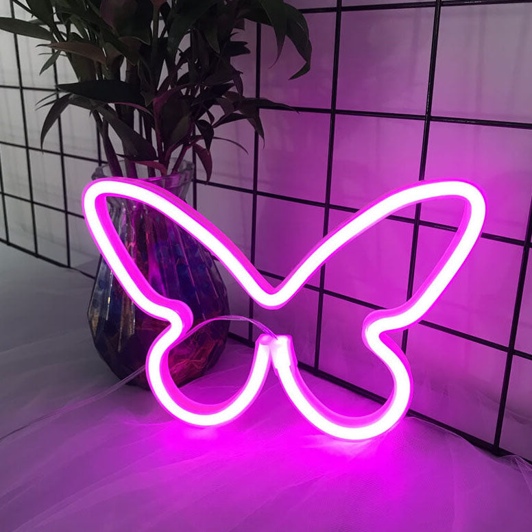 Kreative Neon-Schmetterling LED Batterie/USB Dekorative Neonlampe