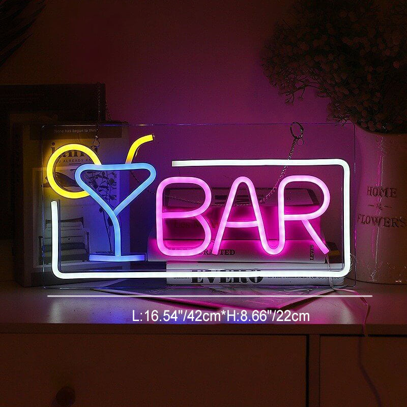 Moderne Kreative Buchstaben Bunte USB Transparente Rückwand LED Neon Ambient Light