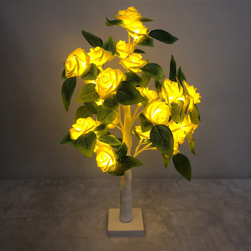 Weihnachtsdekorative Kunststoffbaumlicht Rose dekorative LED Tischlampe