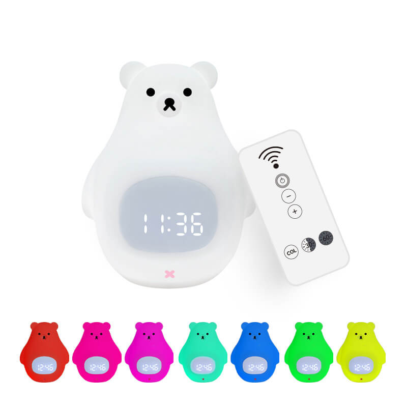 Polar Bear Silikon-Wecker LED Nachtlicht