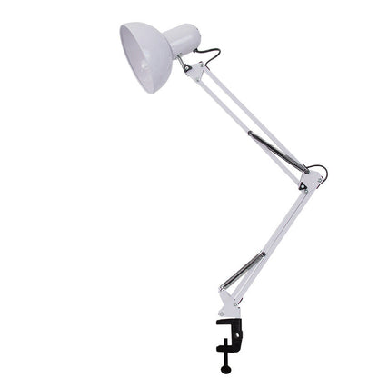 Moderne minimalistische ausziehbare Tischlampe mit langem Arm und Clip aus ABS mit 1 Licht für das Schlafzimmer