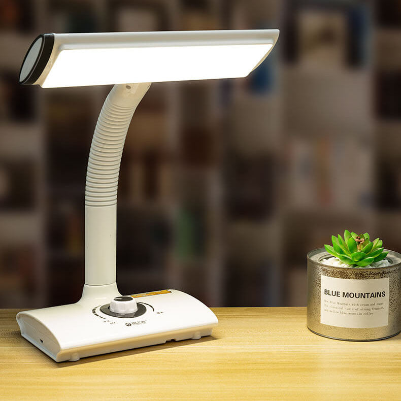 Moderne weiße Studienlese-USB-wiederaufladbare LED-Tischlampe