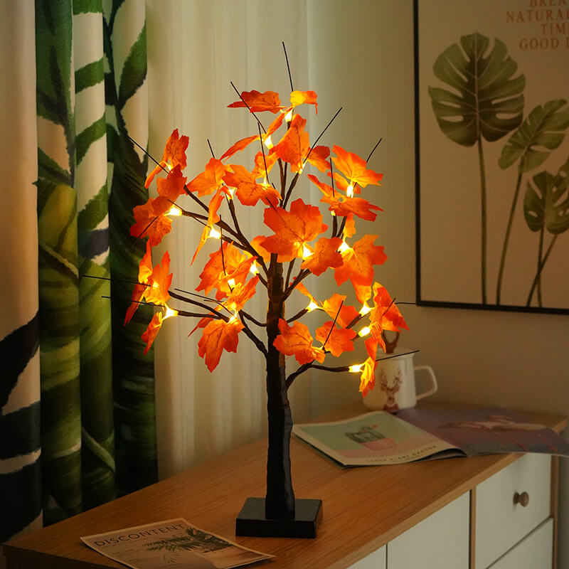 Halloween Baum Licht Kürbis Fledermäuse Simulation Baum Licht USB Batterie Dekoration Tischlampe