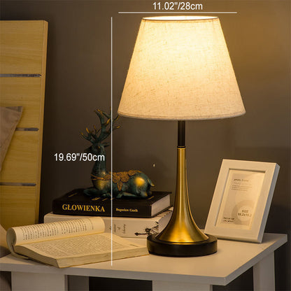 Zeitgenössische nordische Eisenzylinder 1-Lampen-Tischlampe für das Schlafzimmer