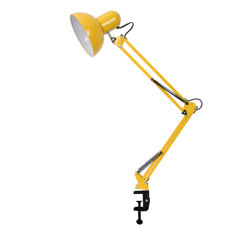 Moderne minimalistische ausziehbare Tischlampe mit langem Arm und Clip aus ABS mit 1 Licht für das Schlafzimmer