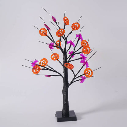 Halloween Baum Licht Kürbis Fledermäuse Simulation Baum Licht USB Batterie Dekoration Tischlampe