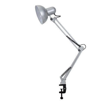 Moderne minimalistische ausziehbare Tischlampe mit langem Arm und Clip aus ABS mit 1 Licht für das Schlafzimmer