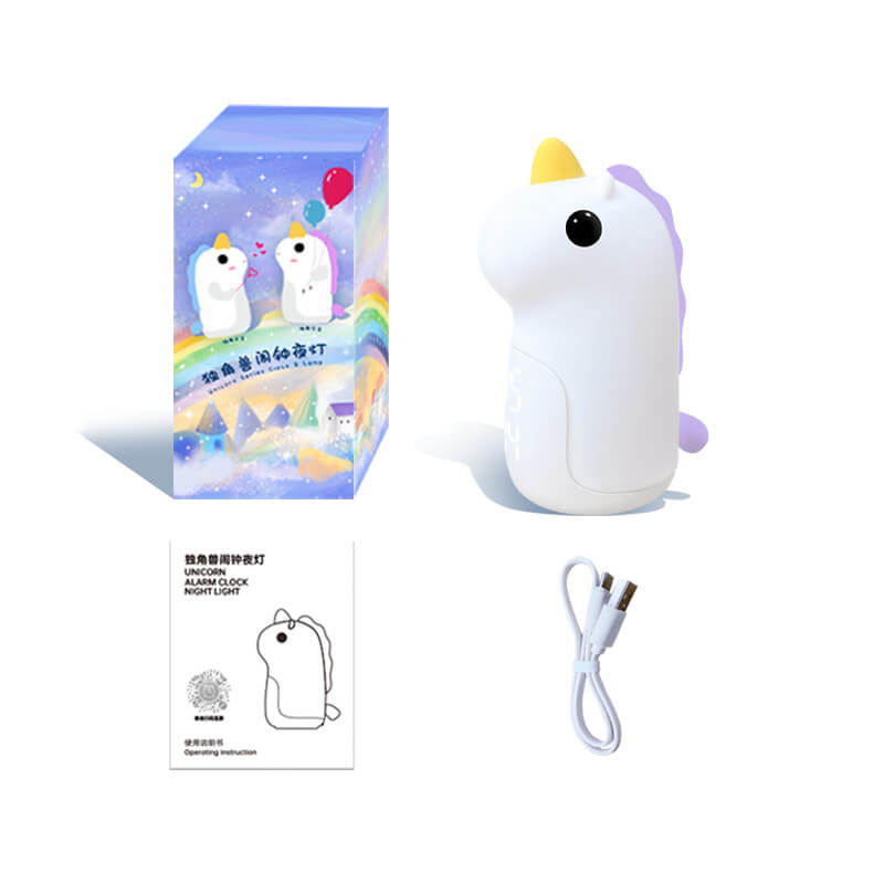 Cartoon Einhorn Timer Wecker LED Nachtlicht