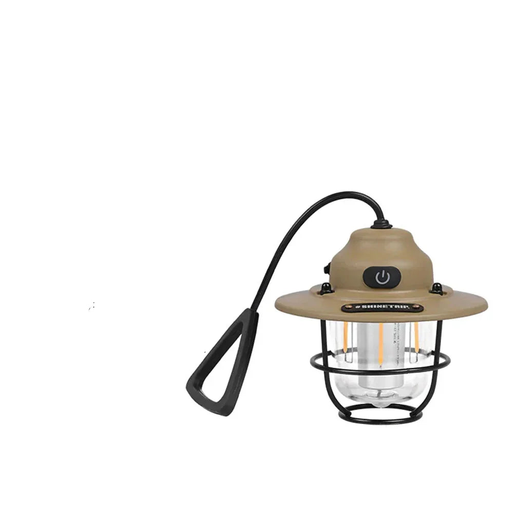 – Wiederaufladbare Vintage LED Lampe für Camping