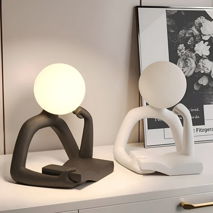 LuxLume Verfeinerte Designer Tischlampe – Moderne Kunst mit Stimmungsvollem Licht