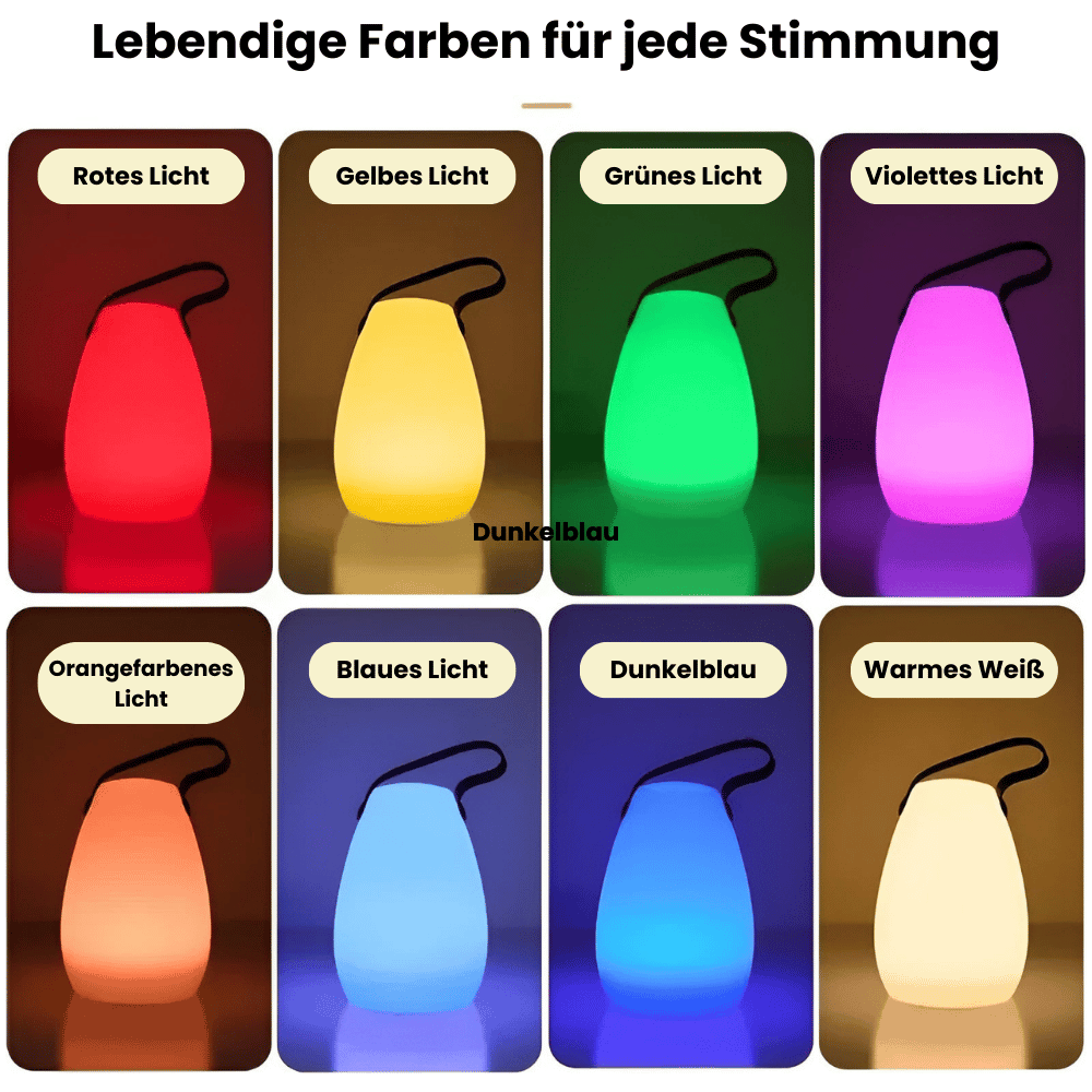 Lampe - Tragbare wasserdichte kabellose Tischlampe mit Fernbedienung