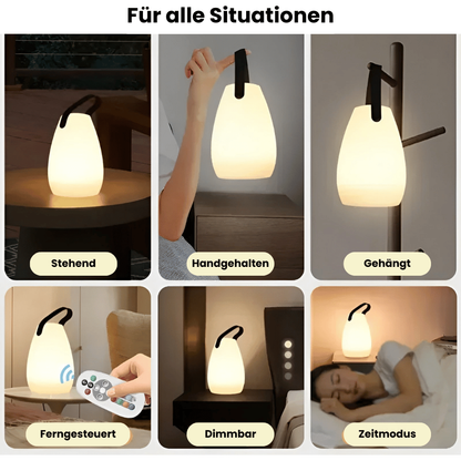 Lampe - Tragbare wasserdichte kabellose Tischlampe mit Fernbedienung