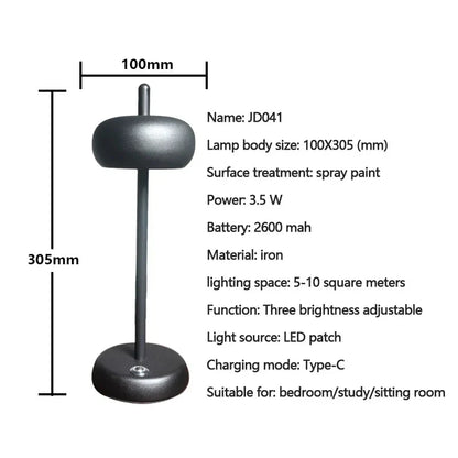 Kabellose runde Tischlampe von Art Design