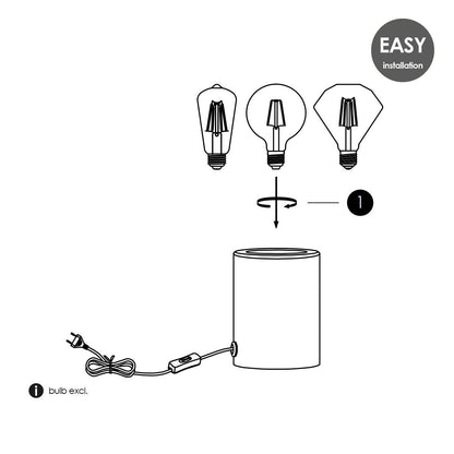 LumiCraft - Industrielle Weiße Tischlampe