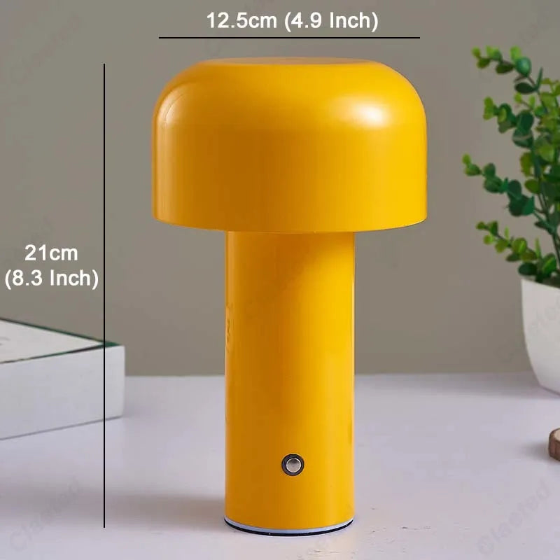 Italienischer Designer Pilz Tischlampe Nachtlicht - Tragbare kabellose Touchlampe