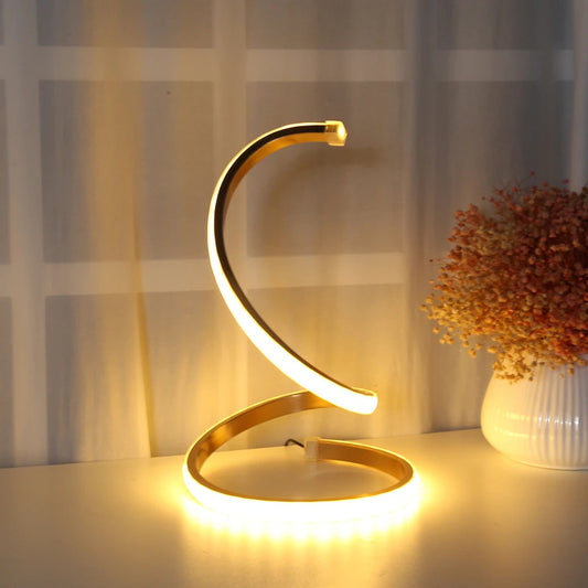 Spiral LED Nachttischlampe