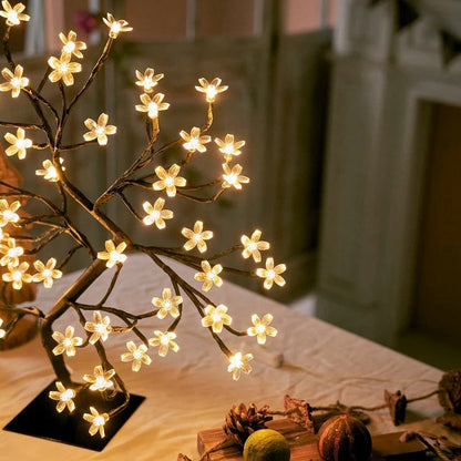 Sakura - Tischlampe LED Kirschblüten USB mit Fernbedienung