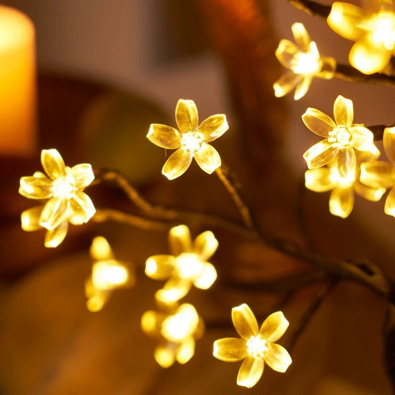 Sakura - Tischlampe LED Kirschblüten USB mit Fernbedienung