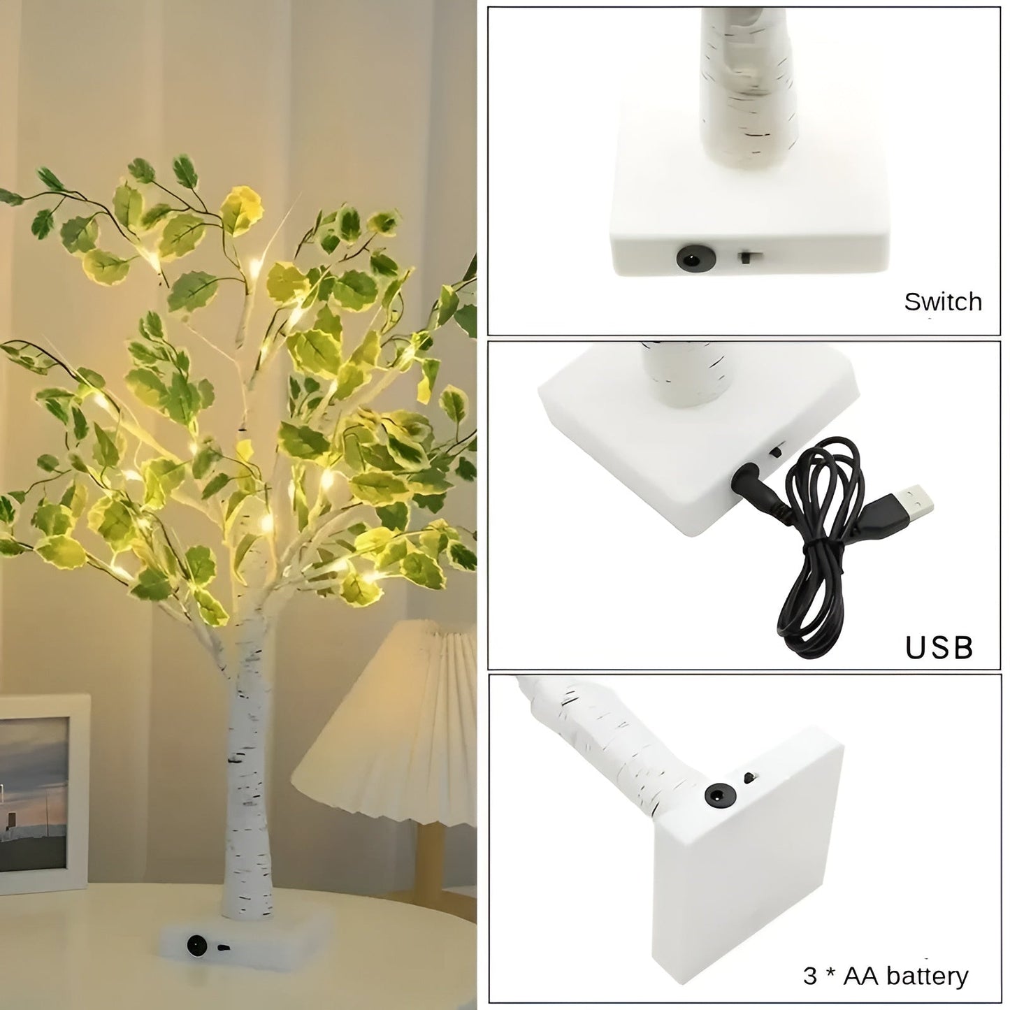 BrightTree Tischlampe – Elegantes Baumdesign mit Warmem LED Licht