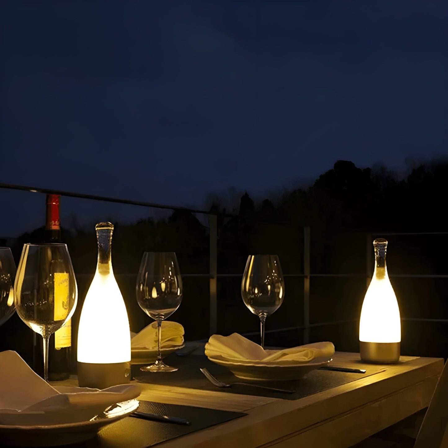 Lampe - Wiederaufladbare Restaurant-Weinflaschen-Nachtlampe