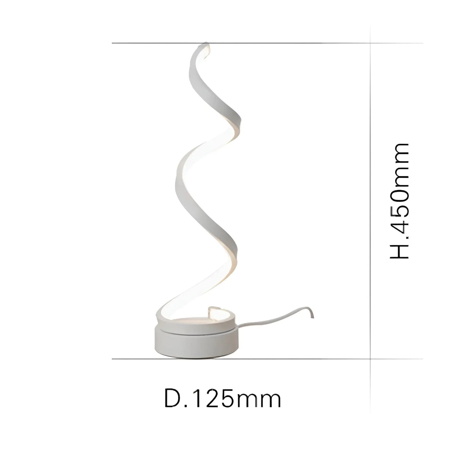 Elegante Spiral Glow LED Schreibtischlampe – Energieeffizient, Nachhaltig & Augenfreundliches Design